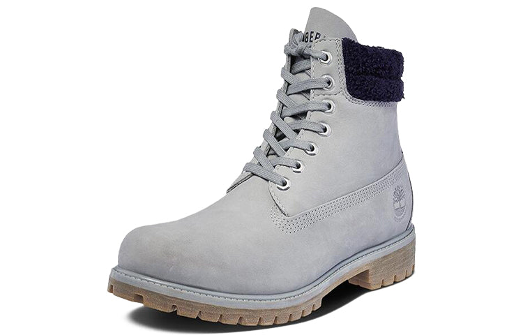 Timberland Waterproof 6 Inch Double Collar 'Grey Furry Blue' A1ZKU