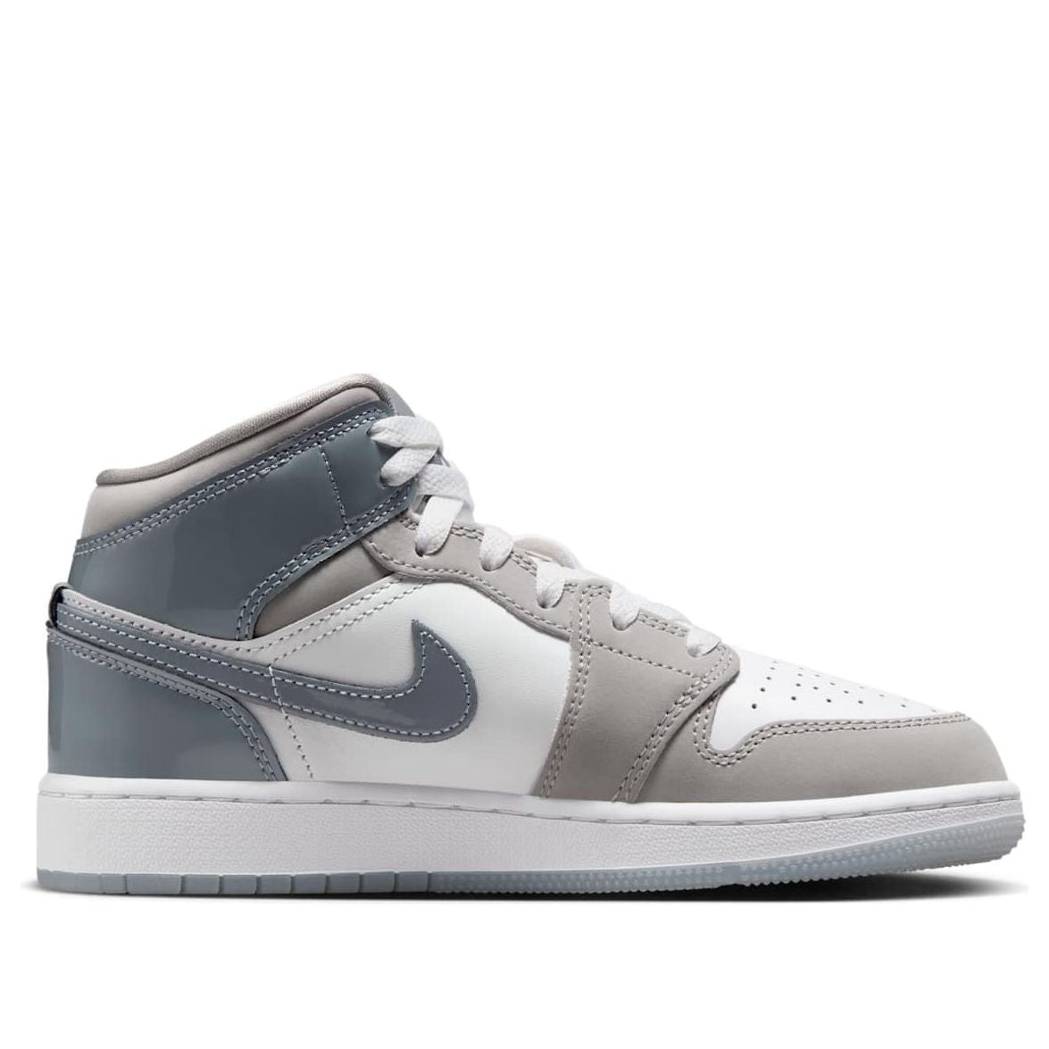 (GS) Air Jordan 1 Mid 'White Medium Cool Grey' HF3193-100