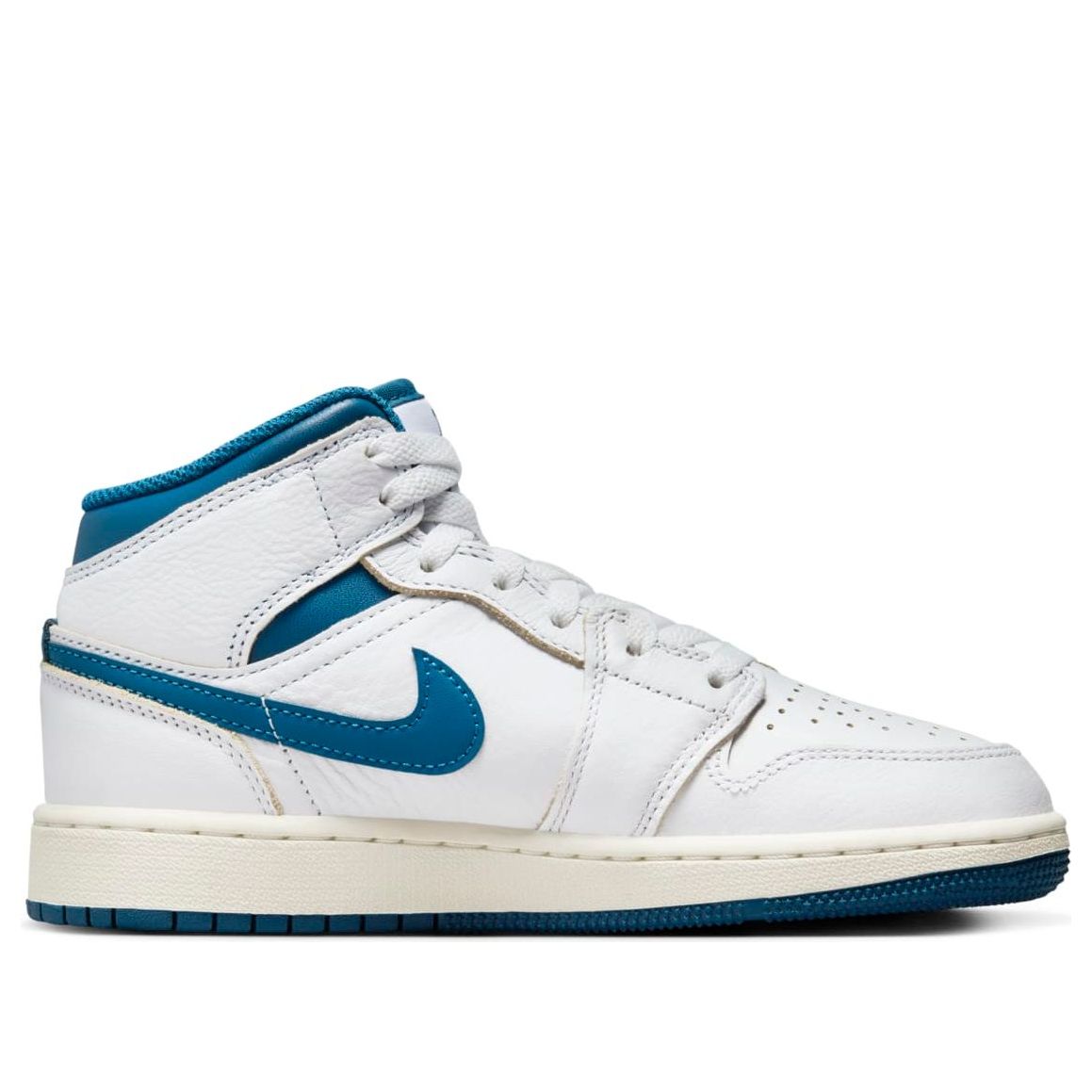 (GS) Air Jordan 1 Mid SE 'White Industrial Blue' FN7432-141