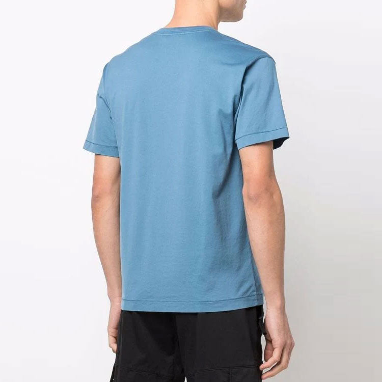 STONE ISLAND Patch T-shirt 'Mid Blue' 761524113-V0046