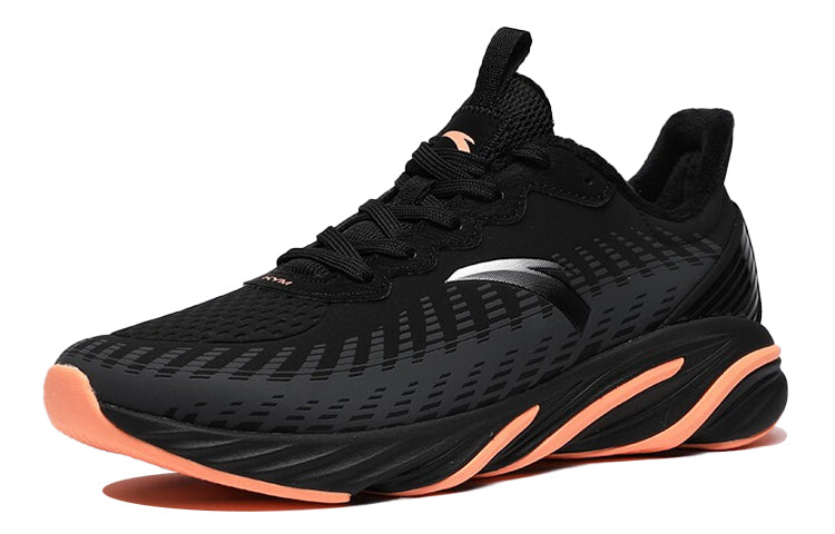 (WMNS) ANTA Leather Running Shoes 'Black Orange White' 122045522-6