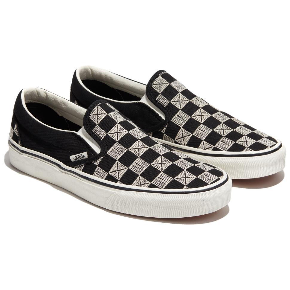 Vans Silp On Classic Stitch Checkerboard 'Grey Black' VN000BVZCJJ