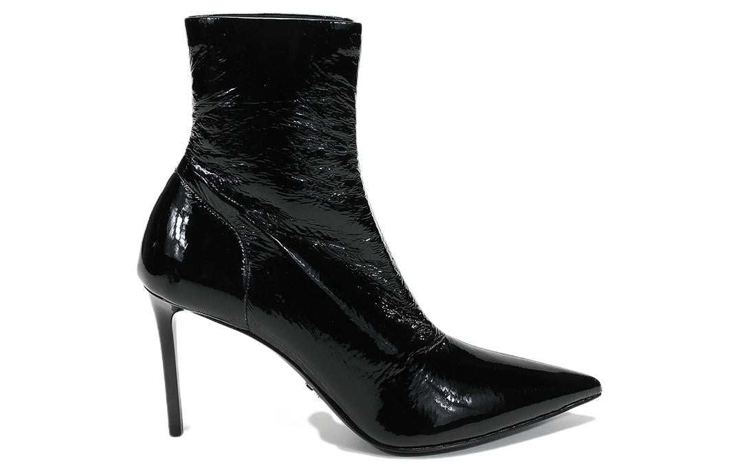 (WMNS) PRADA 90mm Patent Leather Effect Ankle Boots 'Black' 1T003M_3LBK_F0002_F_B085