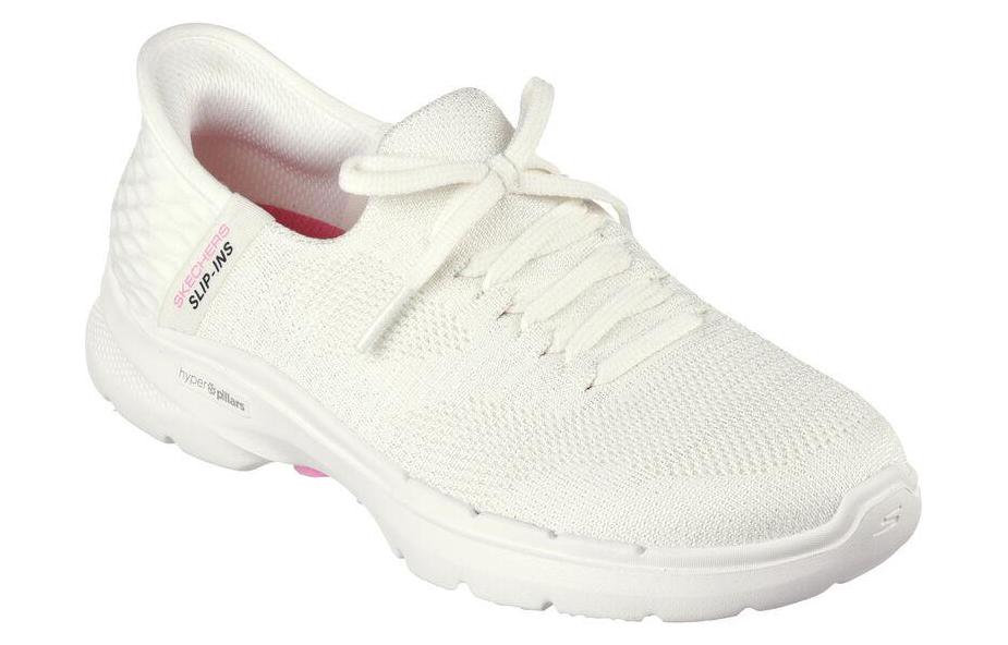 (WMNS) Skechers Go Walk 6 Lace Up 'Off White' 124568-OFWT
