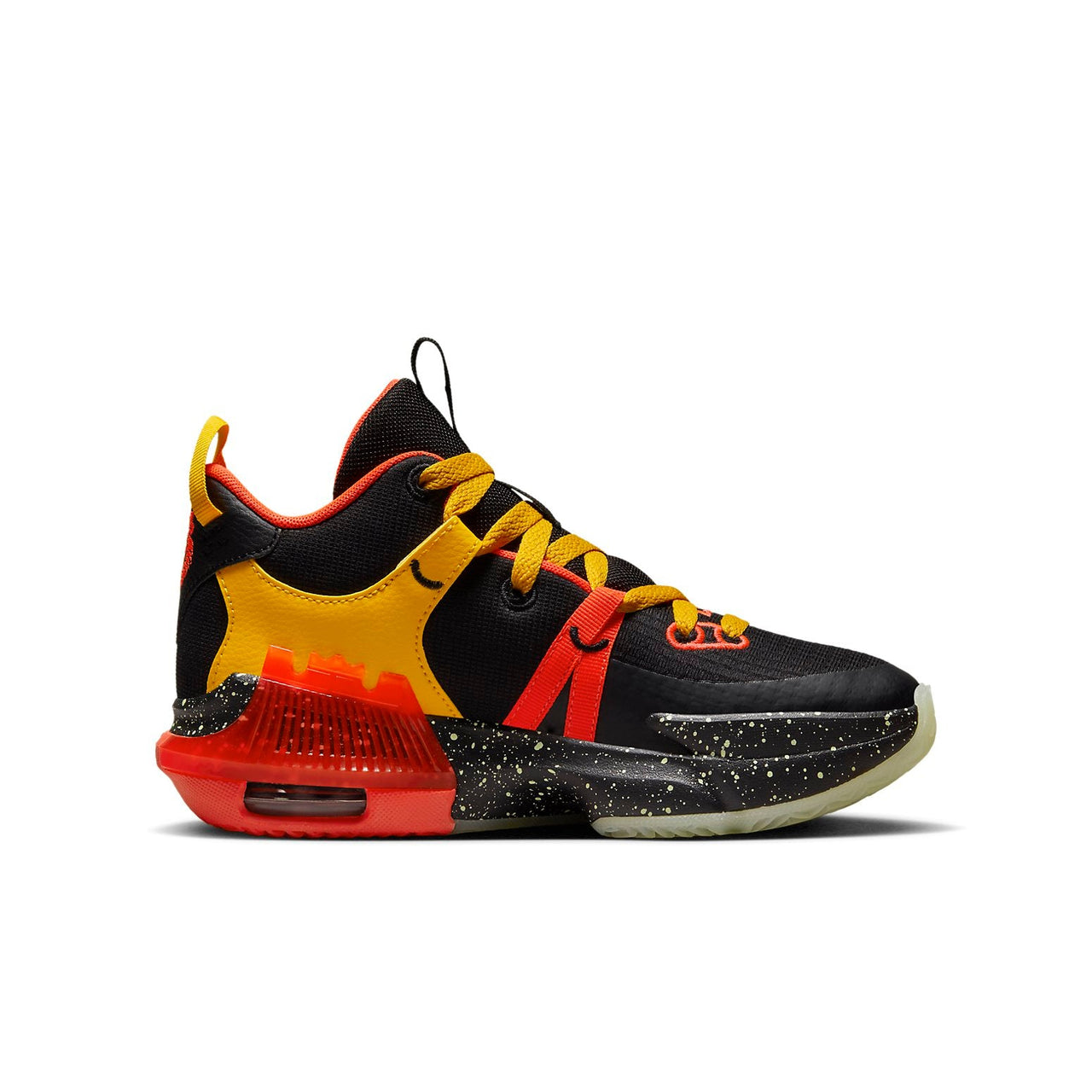 (GS) Nike LeBron Witness 7 'Black Bright Crimson Speckled' DQ8650-001