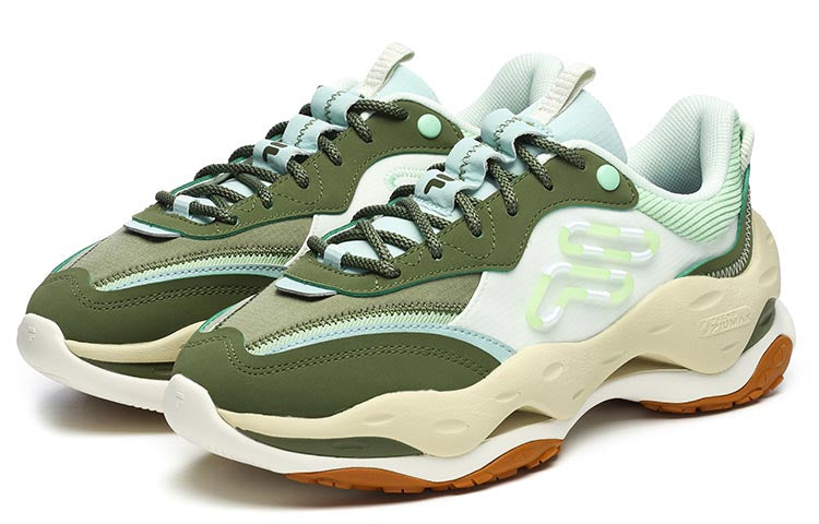 (WMNS) FILA FUSION Cheese Sneakers 'Green Blue' T12W241103FLA