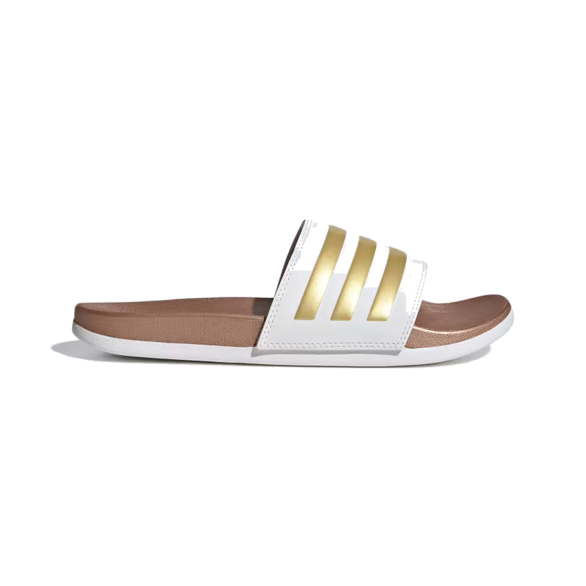 (WMNS) adidas Adilette Comfort Slide 'White Matte Gold' H03618