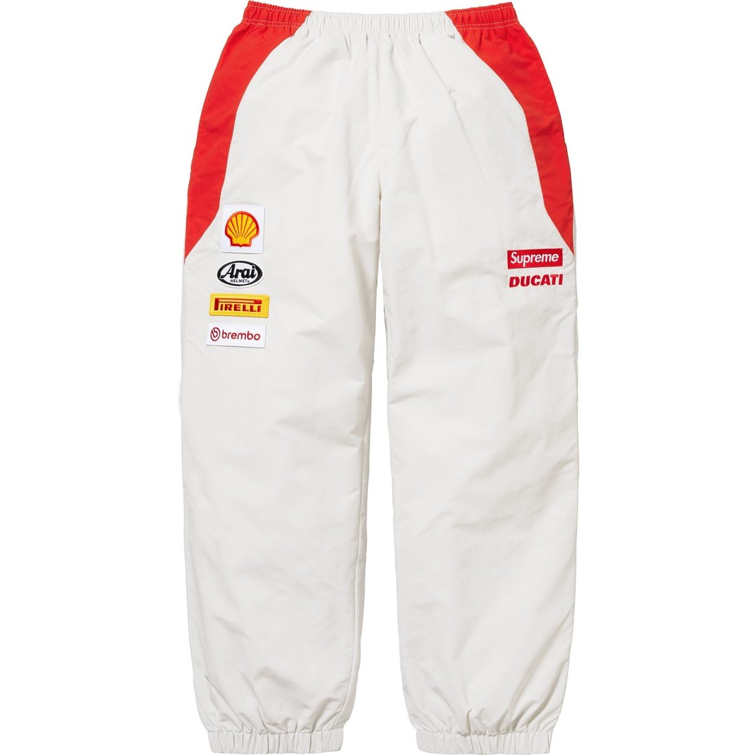 Supreme x DUCATI Track Pants 'White Red' SUP-SS24-278