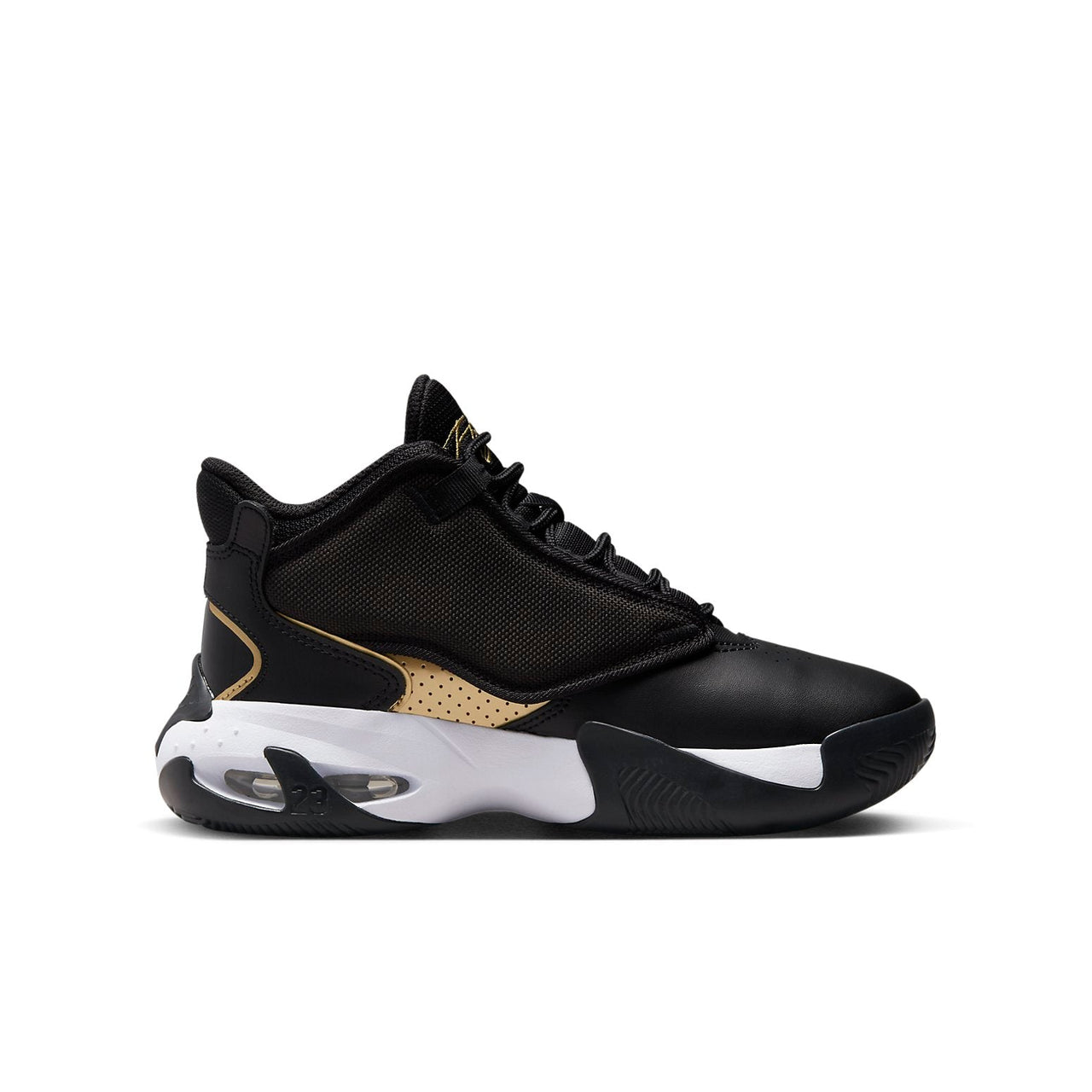 (GS) Air Jordan Max Aura 4 'Black Metallic Gold' DQ8404-071