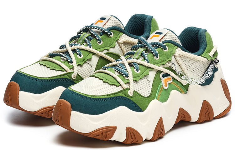 (WMNS) FILA FUSION Fashion Daddy Shoes 'Green White' T12W241303FMP