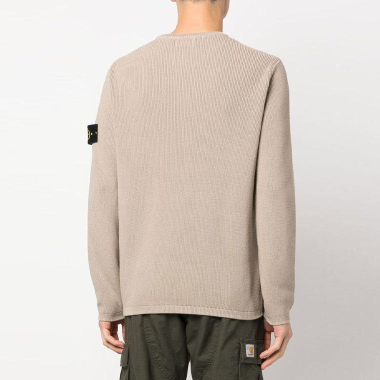 STONE ISLAND Logo Patch Knitted Jumper 'Tan' 7815507D8-V0092