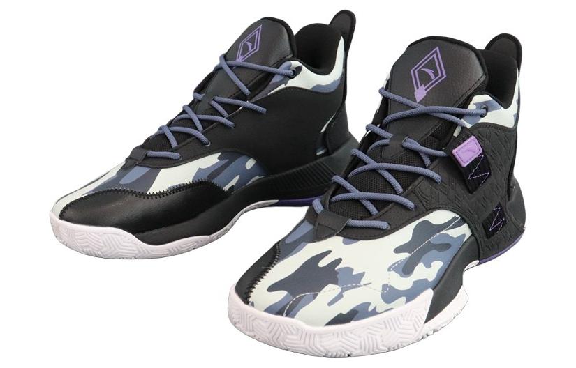 ANTA Basketball Series Sneakers Mid 'Black Grey Purple' 112241615-5