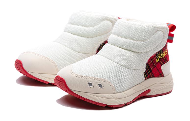 (GS) ASICS Winter Warm Boots 'White Red' 1014A318-200