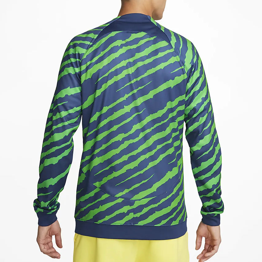 Nike Brazil National Team Anthem Knit Jacket Soccer Sweater 'Green Blue' DR9018-490