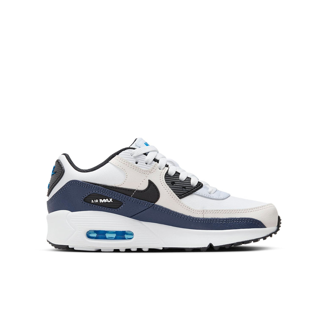(GS) Nike Air Max 90 Leather 'Beige Thunder Blue' CD6864-404