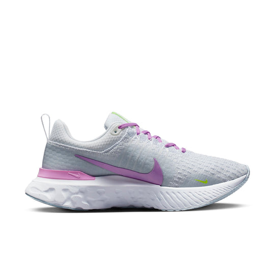 (WMNS) Nike React Infinity Run Flyknit 3 'Grey Rush Fuchsia' DZ3016-100