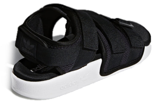 WMNS adidas originals originals Adilette SANDAL 2.0 Black White Sand SneakerSouqq