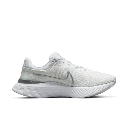 (WMNS) Nike React Infinity Run Flyknit 3 'White Metallic Silver' DD3024-101