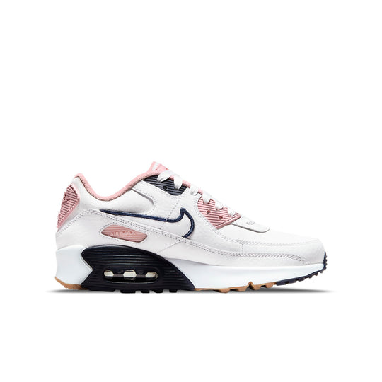 (GS) Nike Air Max 90 Leather SE 'White Pink Glaze' DB0472-100