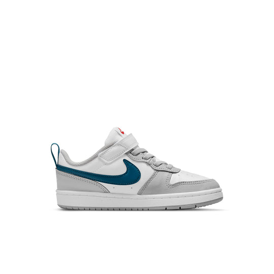 (PS) Nike Court Borough Low 2 Low-Top Sneakers White/Grey/Blue BQ5451-117