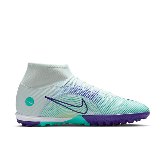 Nike Mercurial Dream Speed Superfly 8 Academy TF Turf Soccer Shoes White/Green/Purple DN3789-375