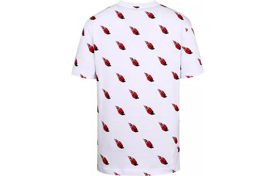 Men's McQ Alexander McQueen Flame Printing Short Sleeve White 291571-RMJ08-9000