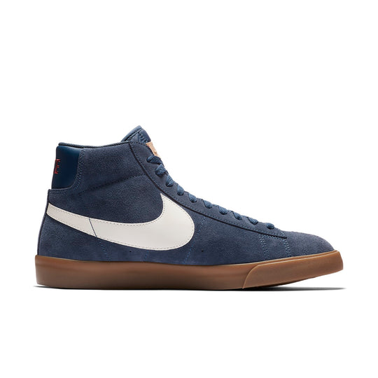 Nike Blazer Mid Mid Tops Retro Skateboarding Shoes Navy Blue 371761-406