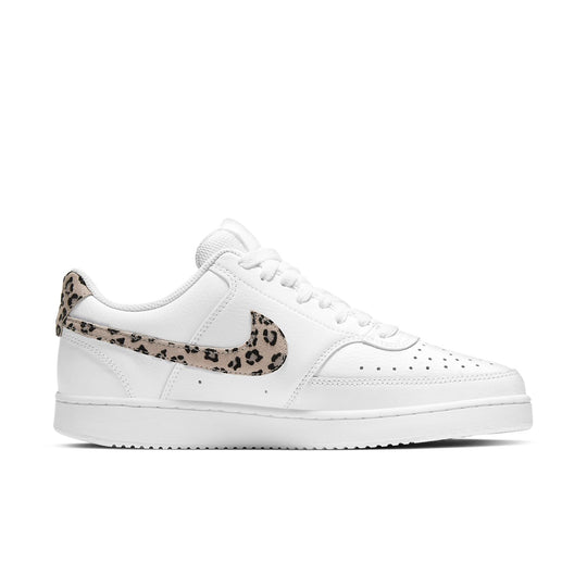 (WMNS) Nike Court Vision Low 'Leopard Swoosh - White' DD9665-100