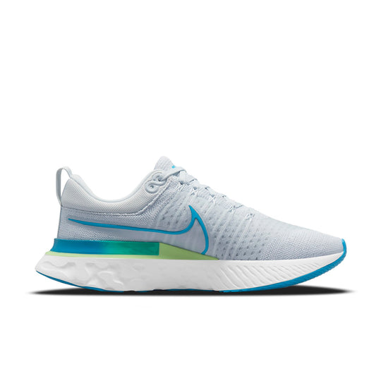 Nike React Infinity Run Flyknit 2 'Pure Platinum Emerald Laser Blue' CT2357-007