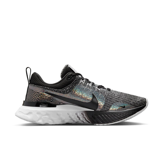 (WMNS) Nike React Infinity Run Flyknit 3 Premium 'Black Zebra Iridescent' DZ3027-001