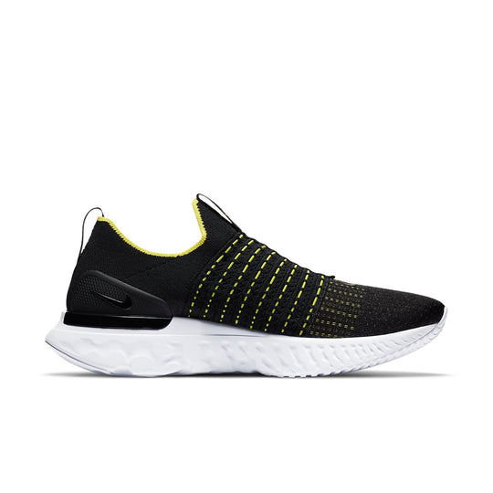 Nike React Phantom Run Flyknit 2 'Black Sonic Yellow' CJ0277-004