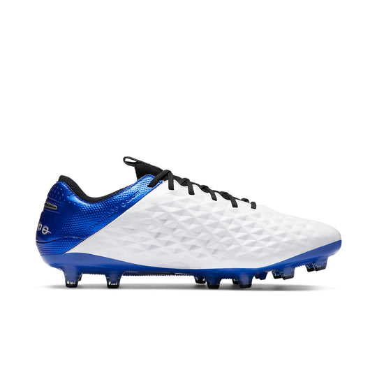 Nike Tiempo Legend 8 Elite AG-Pro Low-Top Soccer Shoes White/Blue BQ2696-104