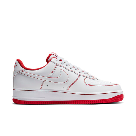 Nike Air Force 1 '07 'Contrast Stitch - White University Red' CV1724-100