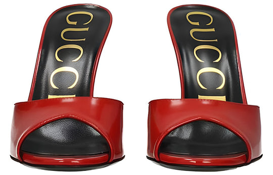 (WMNS) Gucci Slip On Stiletto Heeled Slides 'Red' 593389-CLG00-6634