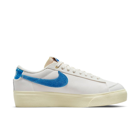 (WMNS) Nike Blazer Low Platform Sneakers White/Blue DO2371-133