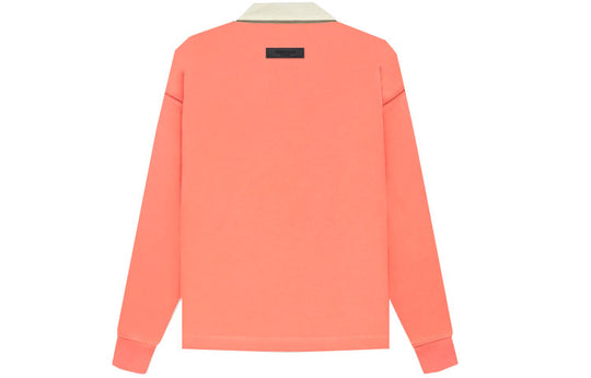 Fear of God Essentials FW22 1977 Henley Rugby Polo 'Coral' FOG-FW22-076