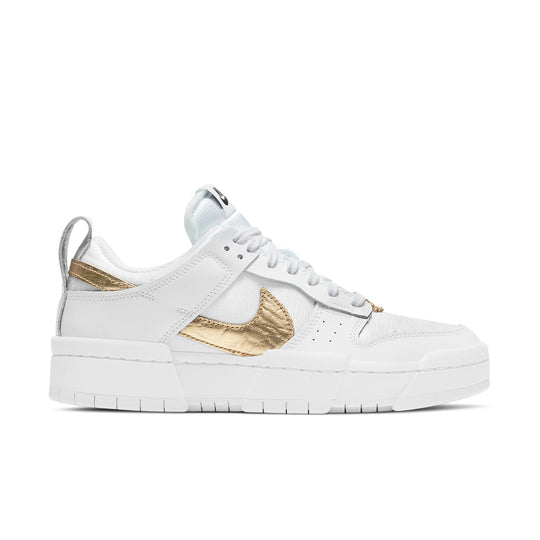 (WMNS) Nike Dunk Low Disrupt 'White Metallic Gold' DD9676-100