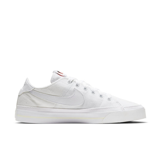 (WMNS) Nike Court Legacy Canvas 'Triple White' CZ0294-100