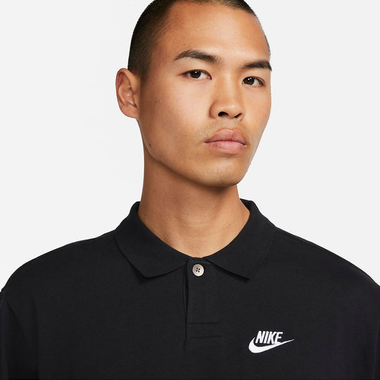 Nike Club Lapel T-Shirt 'Black' DX0618-010