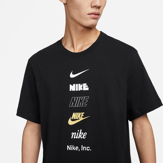 Nike Sportswear Multi Logo T-Shirt 'Black' DZ2876-010