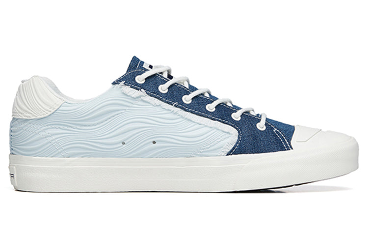 ANTA Life Series Sneakers Canvas Low 'White Blue' 112228077S-5