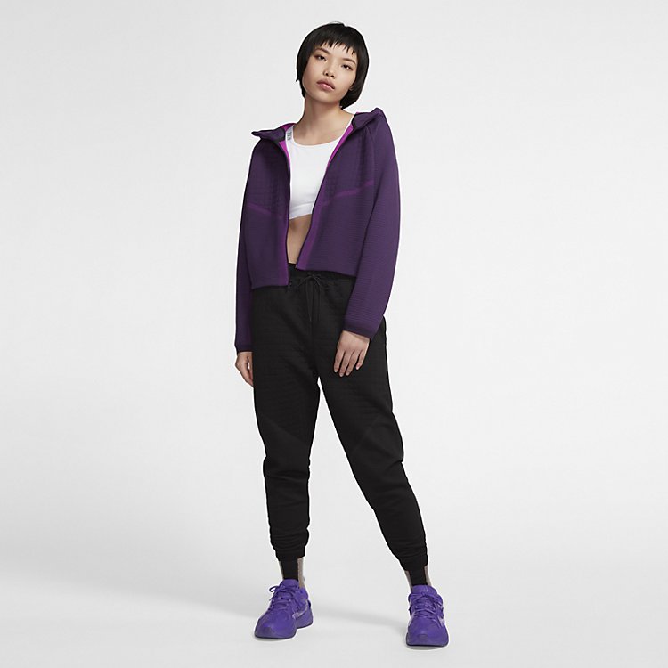 (WMNS) AS W Nike Sportswear TCH FLC ENG Hoodie FZ GRAND PURPLE CI9433-525