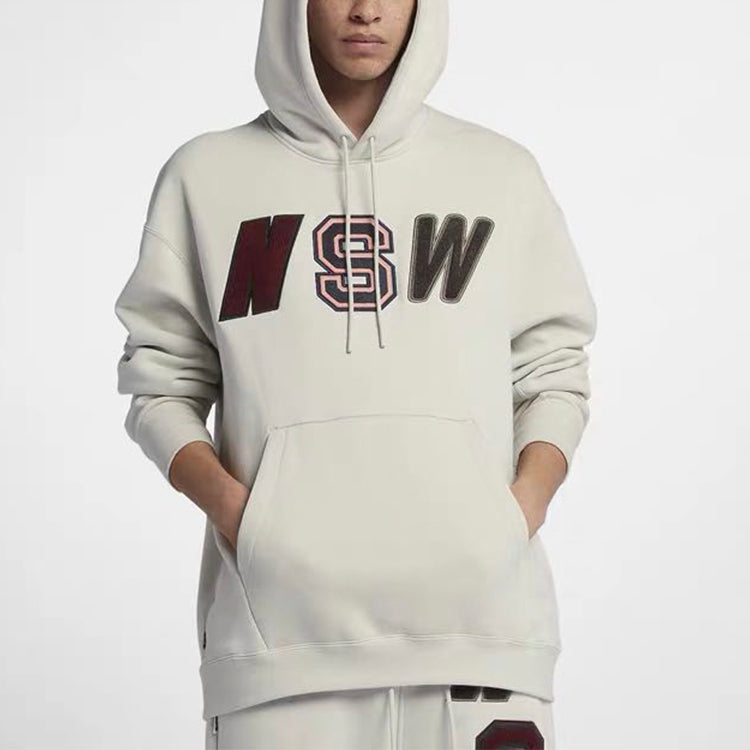 Men's Nike Nsw Fleece Lined Stay Warm White Pullover 943574-072
