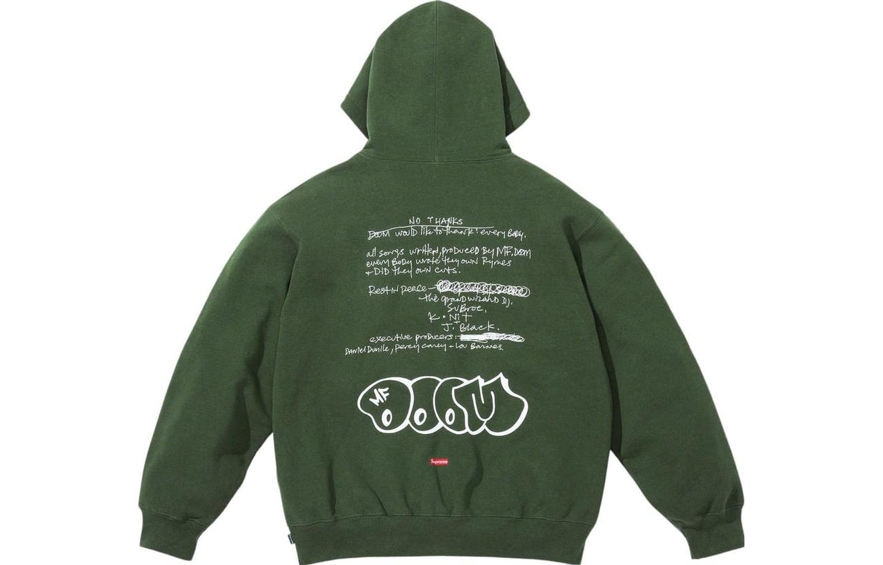 Supreme x MF Doom FW23 Week3 MF Hoodie 'Olivegreen' SUP-FW23-078