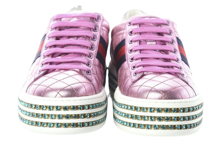 (WMNS) Gucci Ace Platform With Crytals 'Pink' 550050-0V630-5868