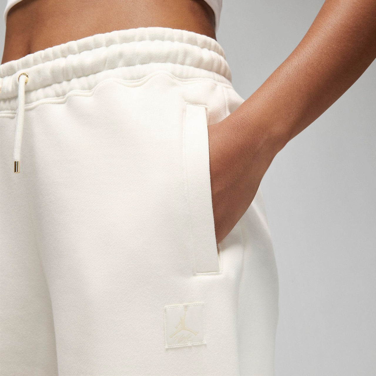 (WMNS) Air Jordan Flight Fleece Trousers 'White' FB5114-133