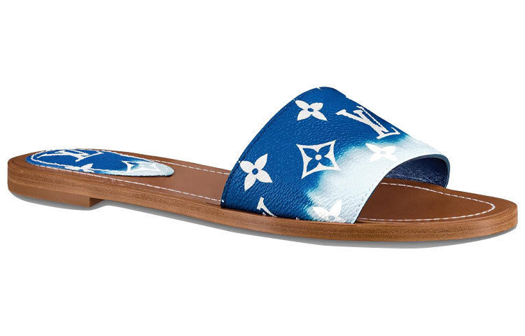 (WMNS) LOUIS VUITTON Lock It Slides 'Blue Monogram' 1A7TO6
