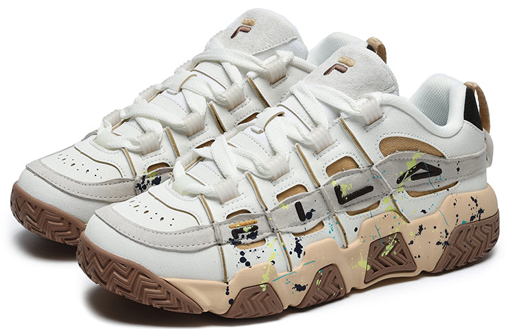 (WMNS) FILA FUSION ADE Barricade Sneakers 'White Beige Brown' T12W233206FWB