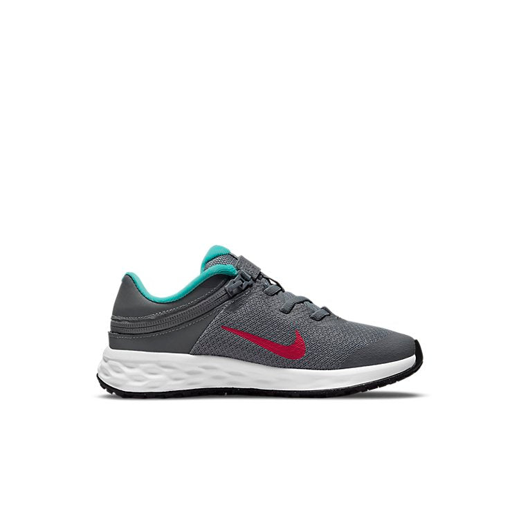 (PS) Nike Revolution 6 FlyEase 'Smoke Grey Siren Red' DD1114-006