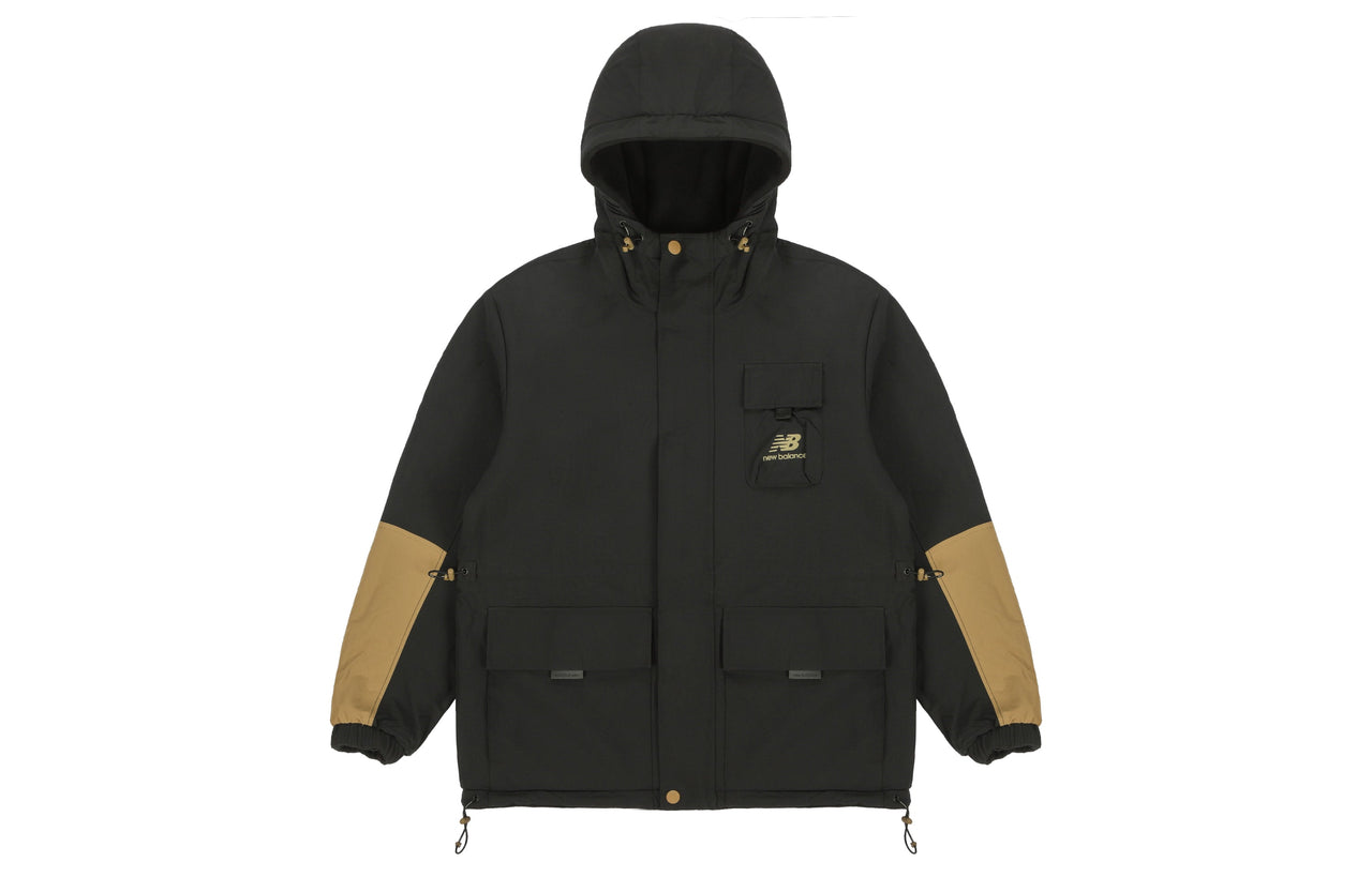New Balance hooded Casual Jacket Couple Style Black AMJ13383-BK